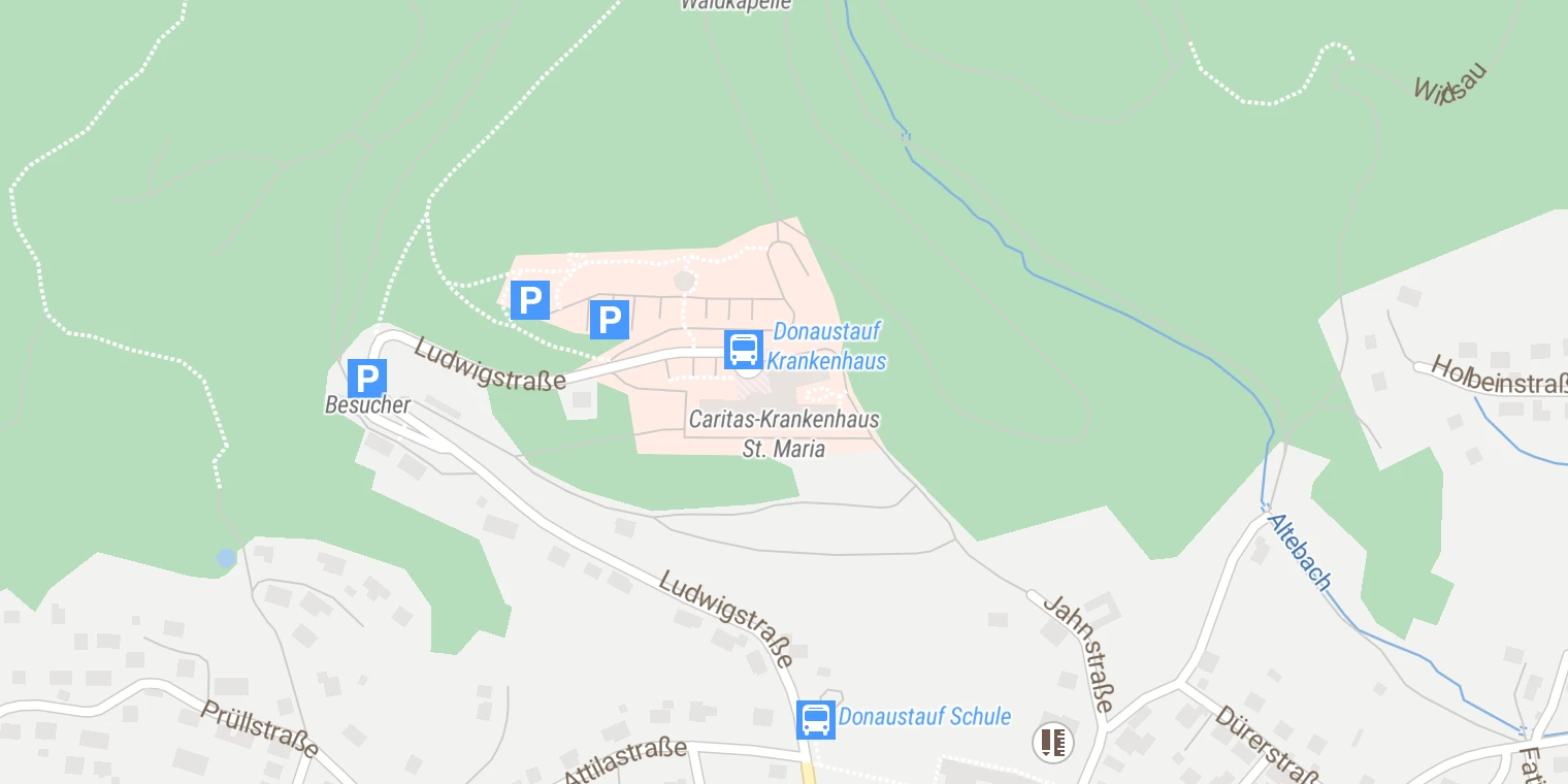 Kartenansicht Klinik Donaustauf