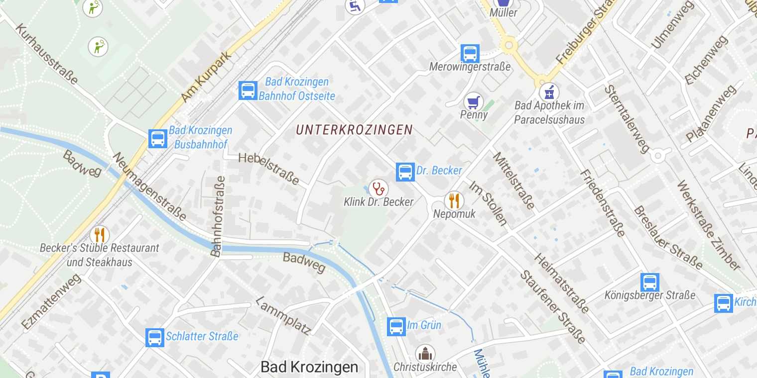 Kartenansicht Klinik Dr. Becker