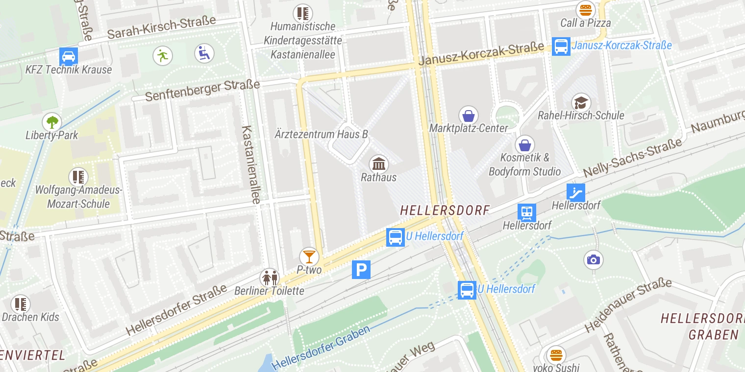 Kartenansicht Klinik Helle Mitte