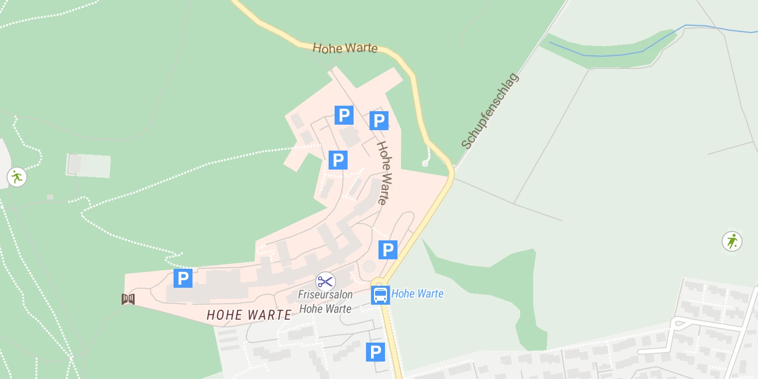 Kartenansicht Klinik Hohe Warte