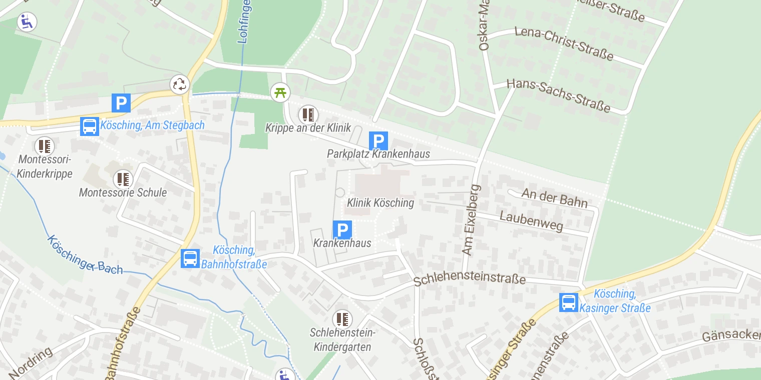 Kartenansicht Klinik Kösching