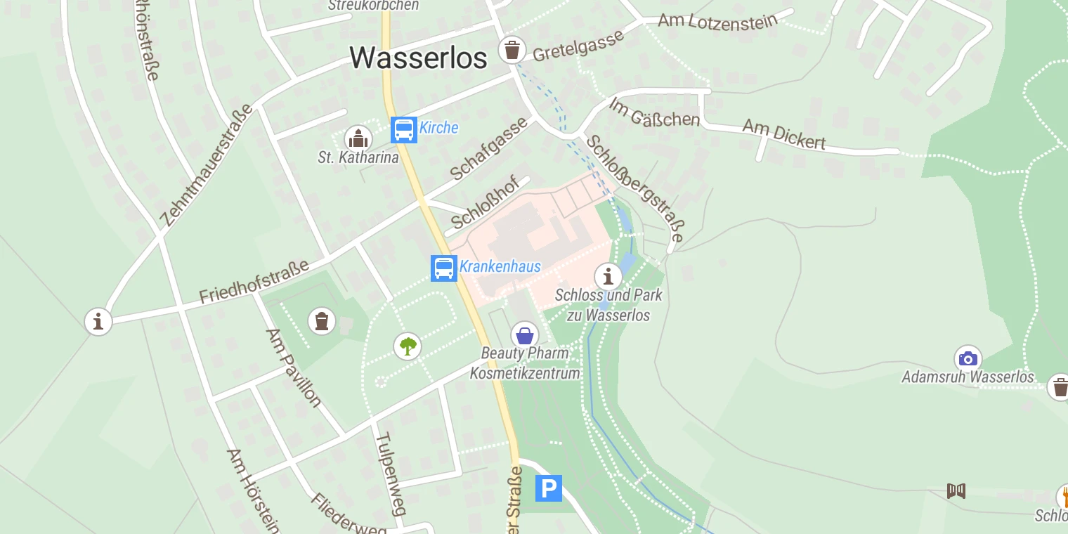 Kartenansicht Klinikum Aschaffenburg-Alzenau (Alzenau-Wasserlos)