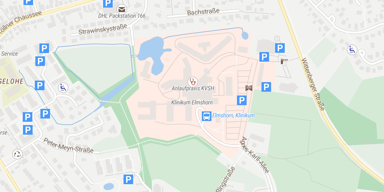 Kartenansicht Klinikum Elmshorn