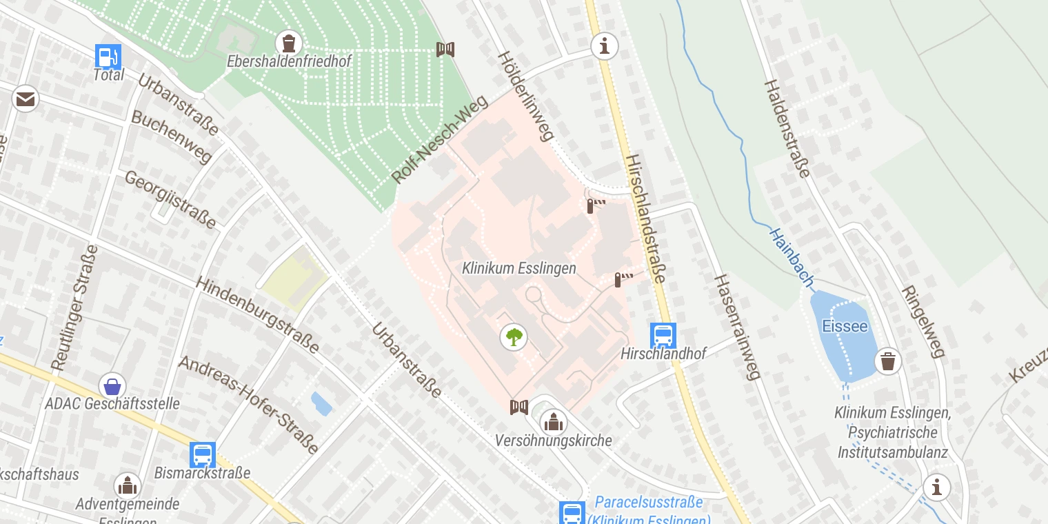 Kartenansicht Klinikum Esslingen