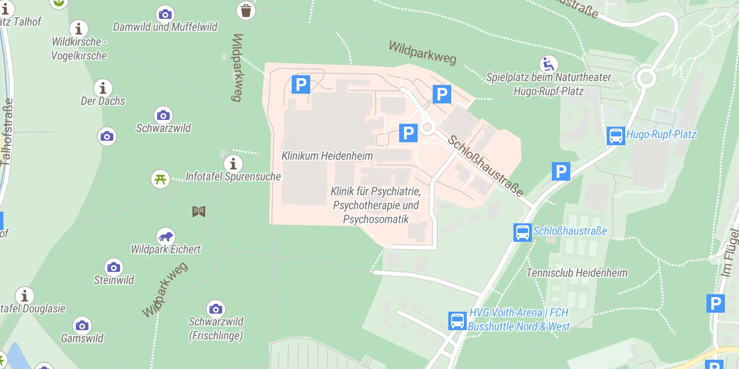 Kartenansicht Klinikum Heidenheim
