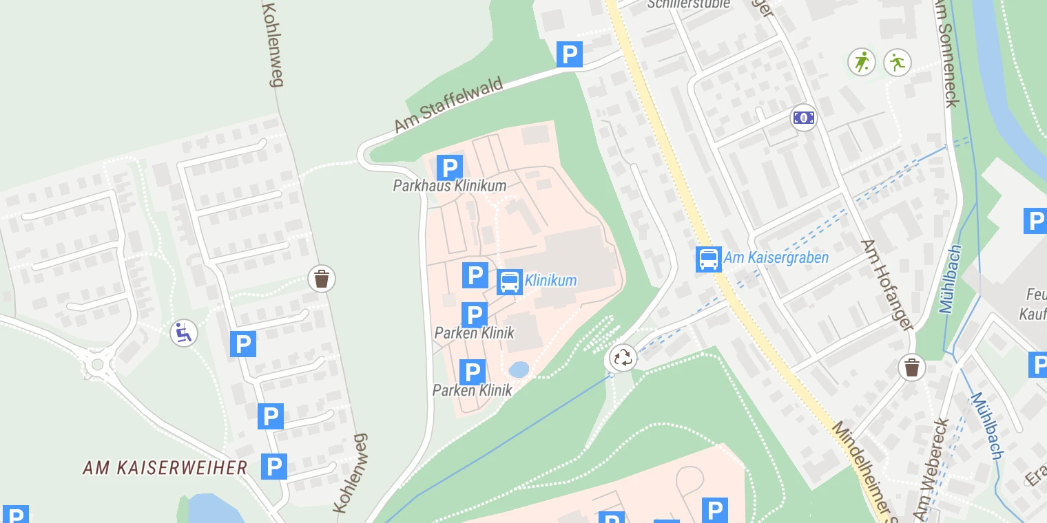 Kartenansicht Klinikum Kaufbeuren
