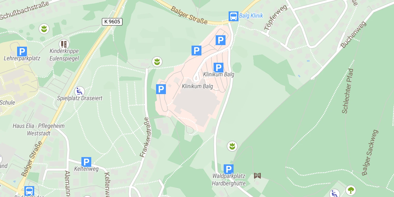Kartenansicht Klinikum Mittelbaden (Balg)