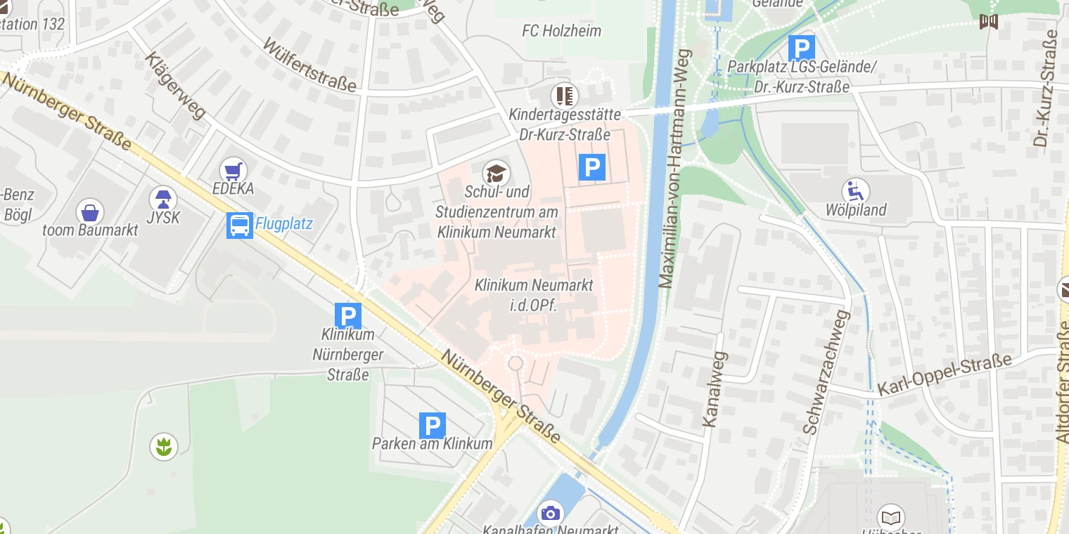 Kartenansicht Klinikum Neumarkt