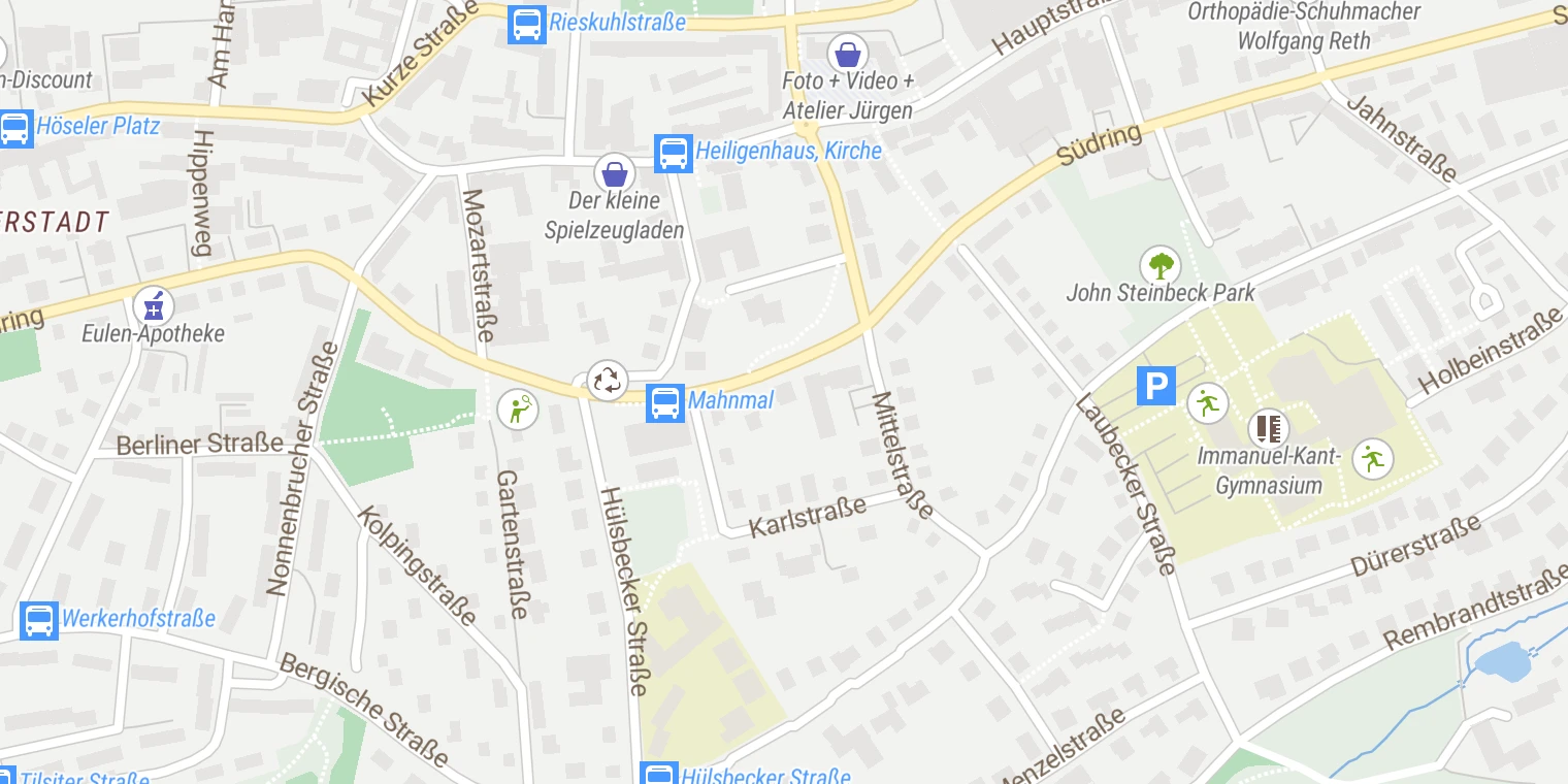Kartenansicht Klinikum Niederberg Tagesklinik für Psychiatrie