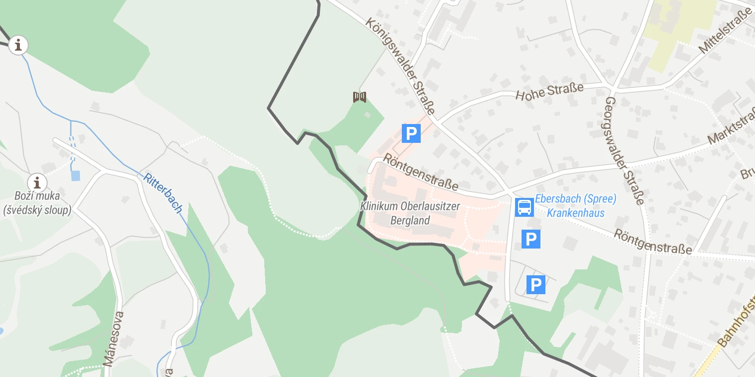 Kartenansicht Klinikum Oberlausitzer Bergland