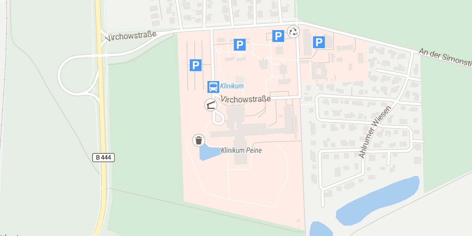 Kartenansicht Klinikum Peine