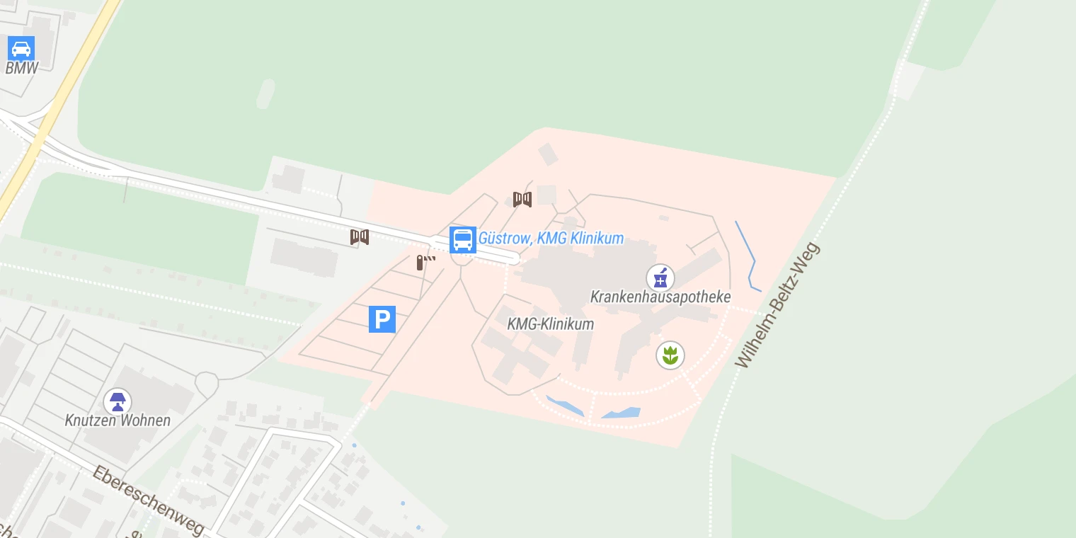 Kartenansicht KMG Klinikum Güstrow