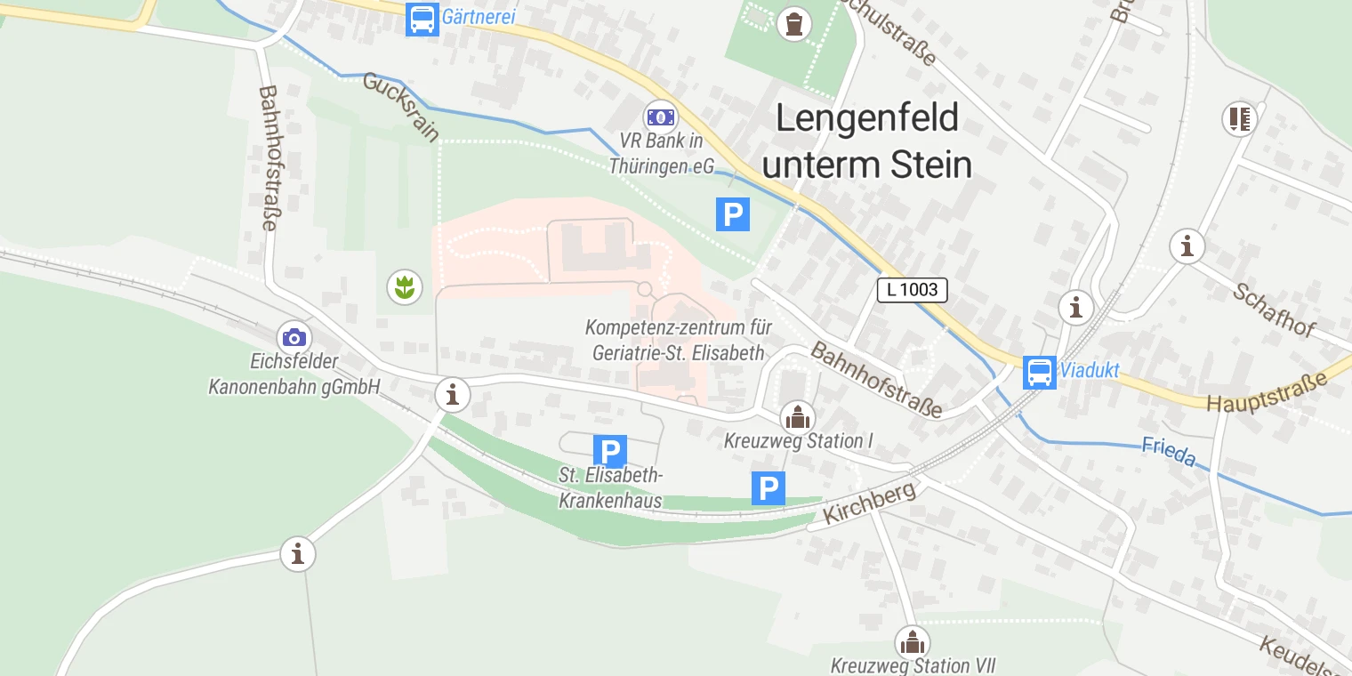 Kartenansicht Kompetenzzentrum St. Elisabeth - Fachklinik für Geriatrie