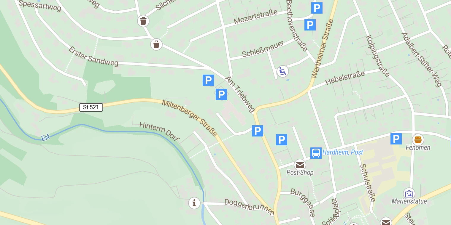 Kartenansicht Krankenhaus Hardheim