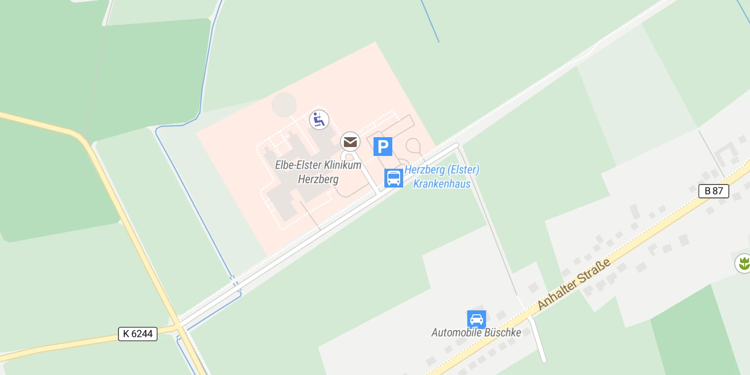 Kartenansicht Krankenhaus Herzberg