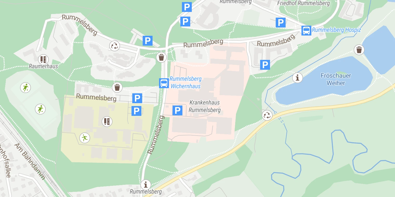 Kartenansicht Krankenhaus Rummelsberg