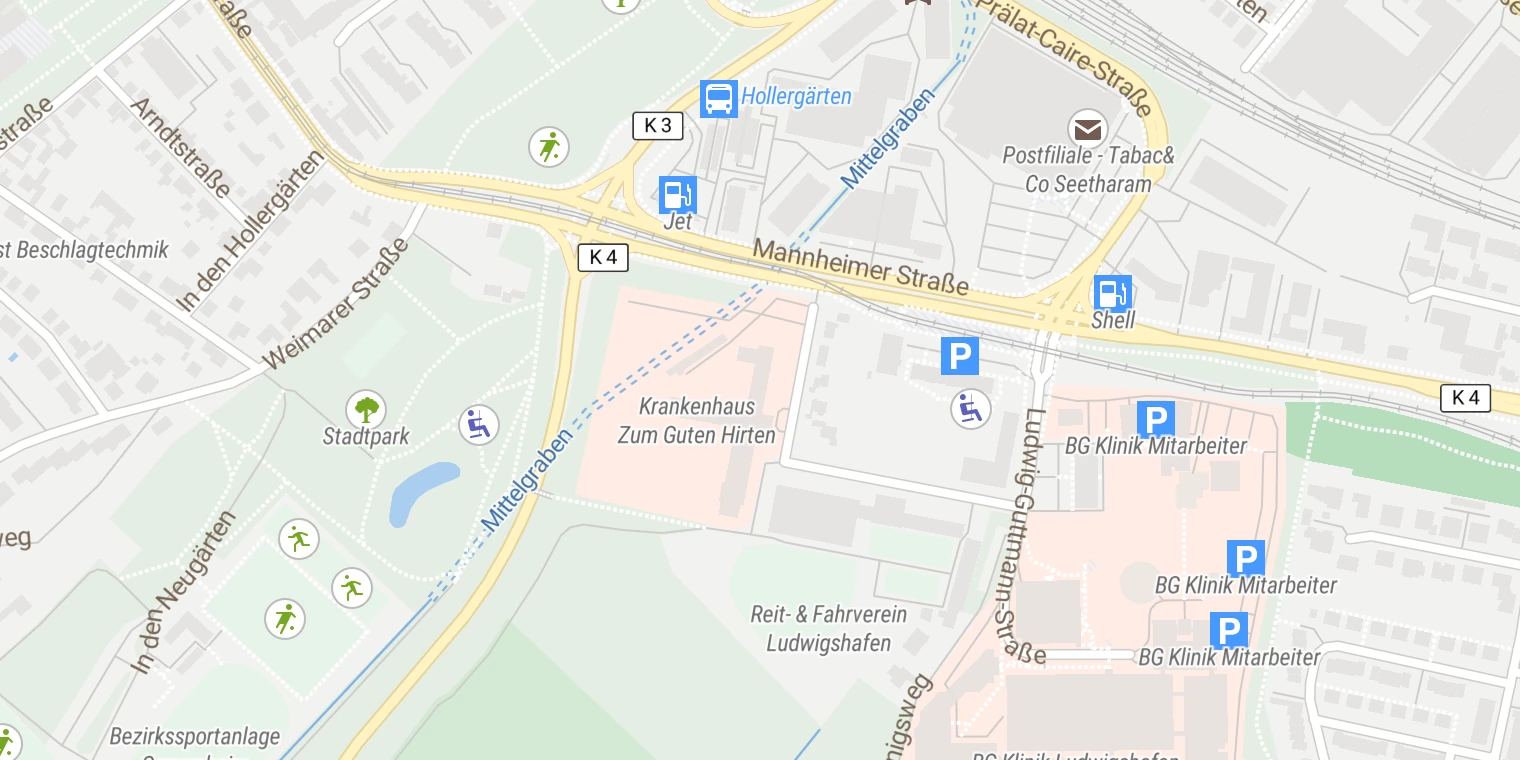 Kartenansicht Krankenhaus Zum Guten Hirten