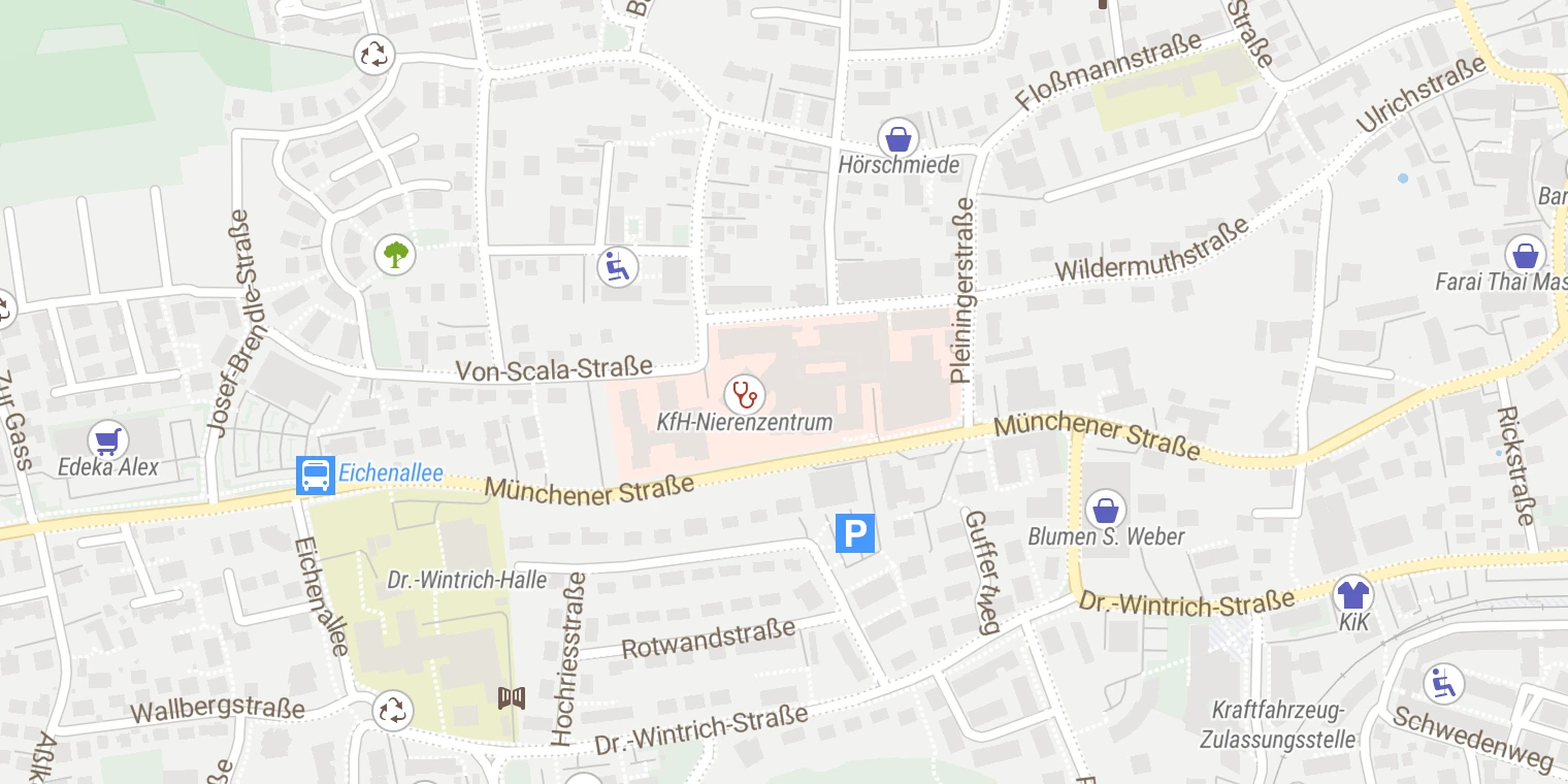 Kartenansicht Kreisklinik Ebersberg