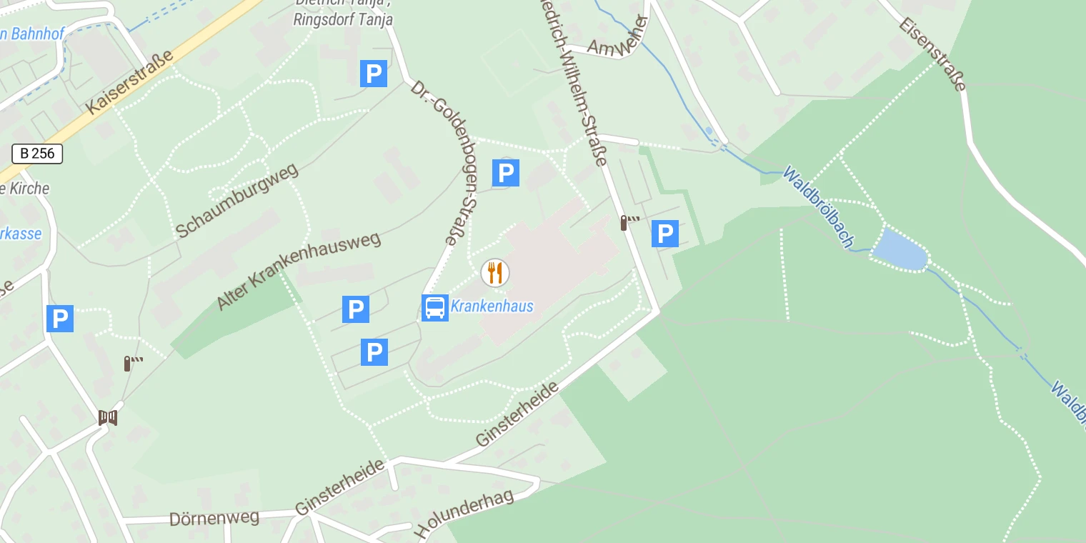 Kartenansicht Kreiskrankenhaus Waldbröl