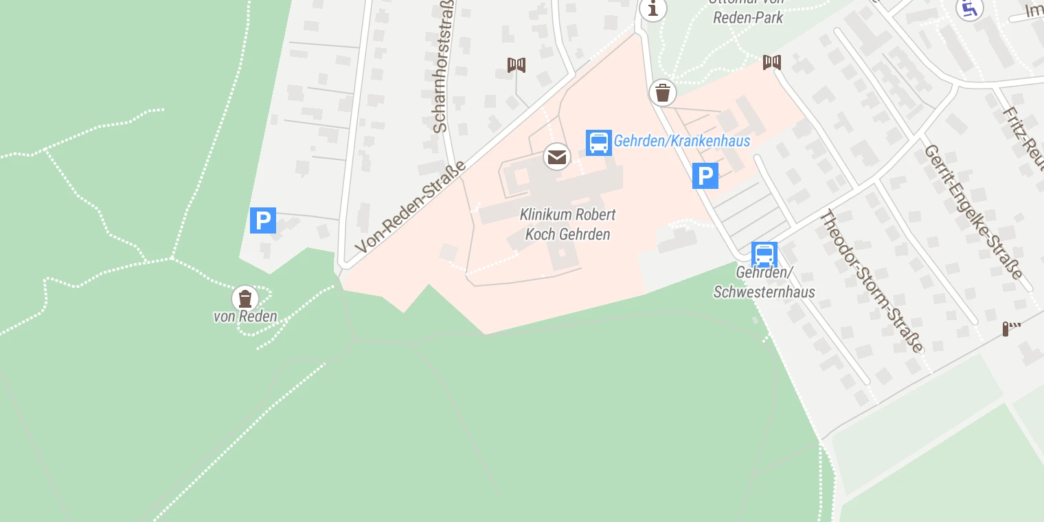 Kartenansicht KRH Klinikum Robert Koch Gehrden