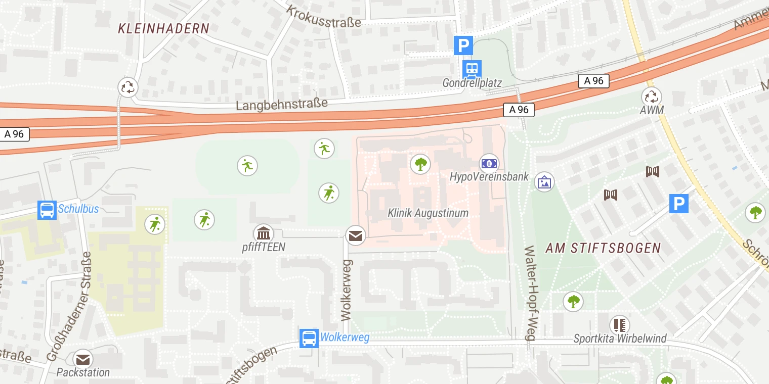Kartenansicht LMU Klinikum (Standort Augustinum)