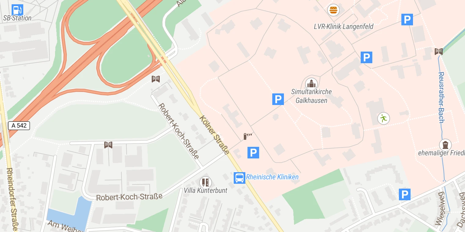 Kartenansicht LVR-Klinik Langenfeld (1)