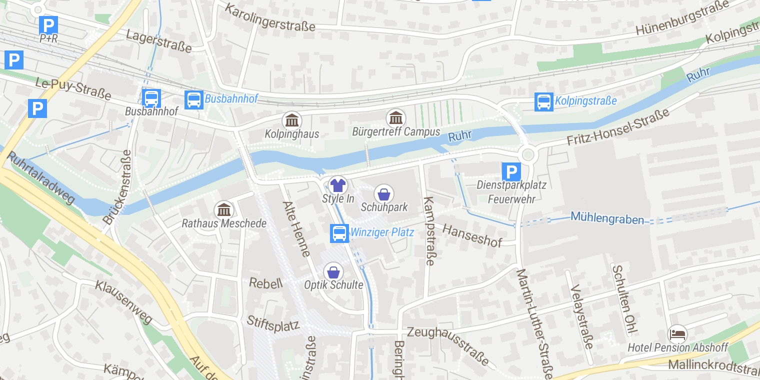 Kartenansicht LWL-Klinik Marsberg - Standort Meschede