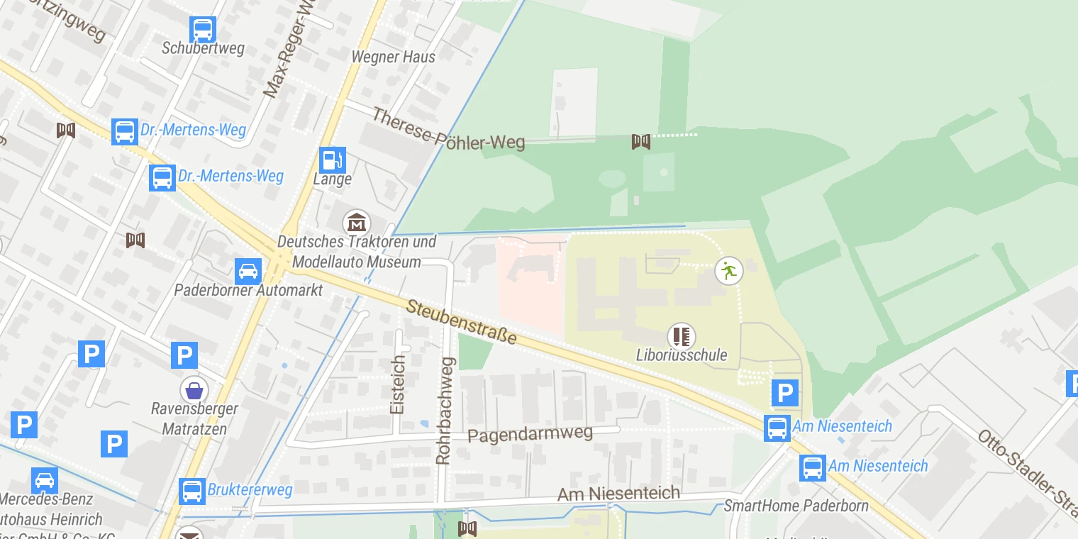 Kartenansicht LWL-Tagesklinik Paderborn