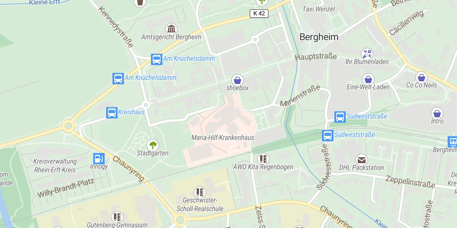 Kartenansicht Maria-Hilf-Krankenhaus
