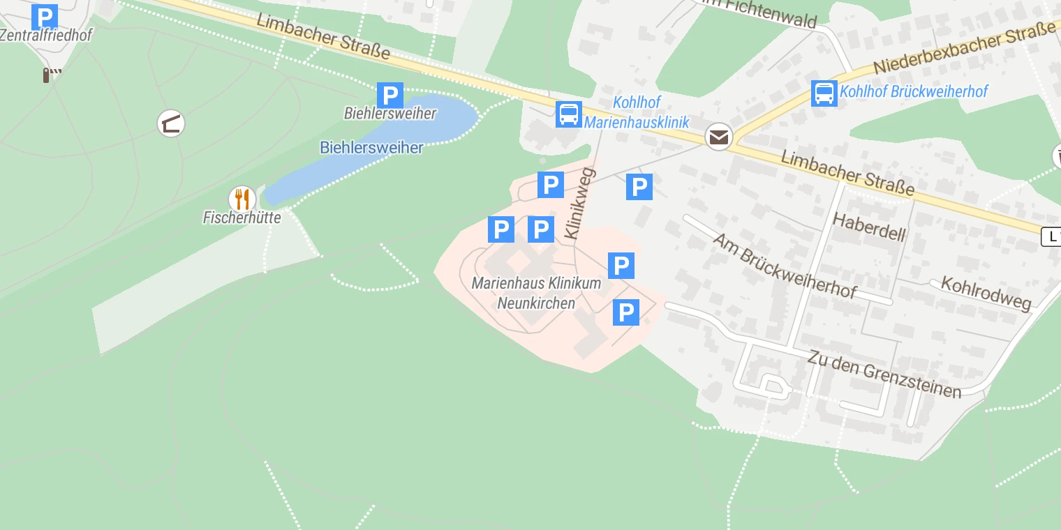 Kartenansicht Marienhaus Klinikum Neunkirchen