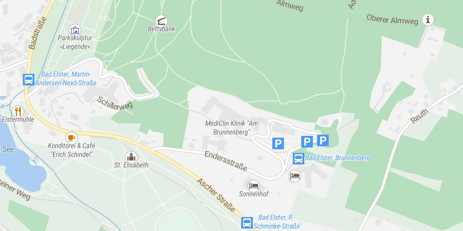 Kartenansicht MediClin Klinik am Brunnenberg