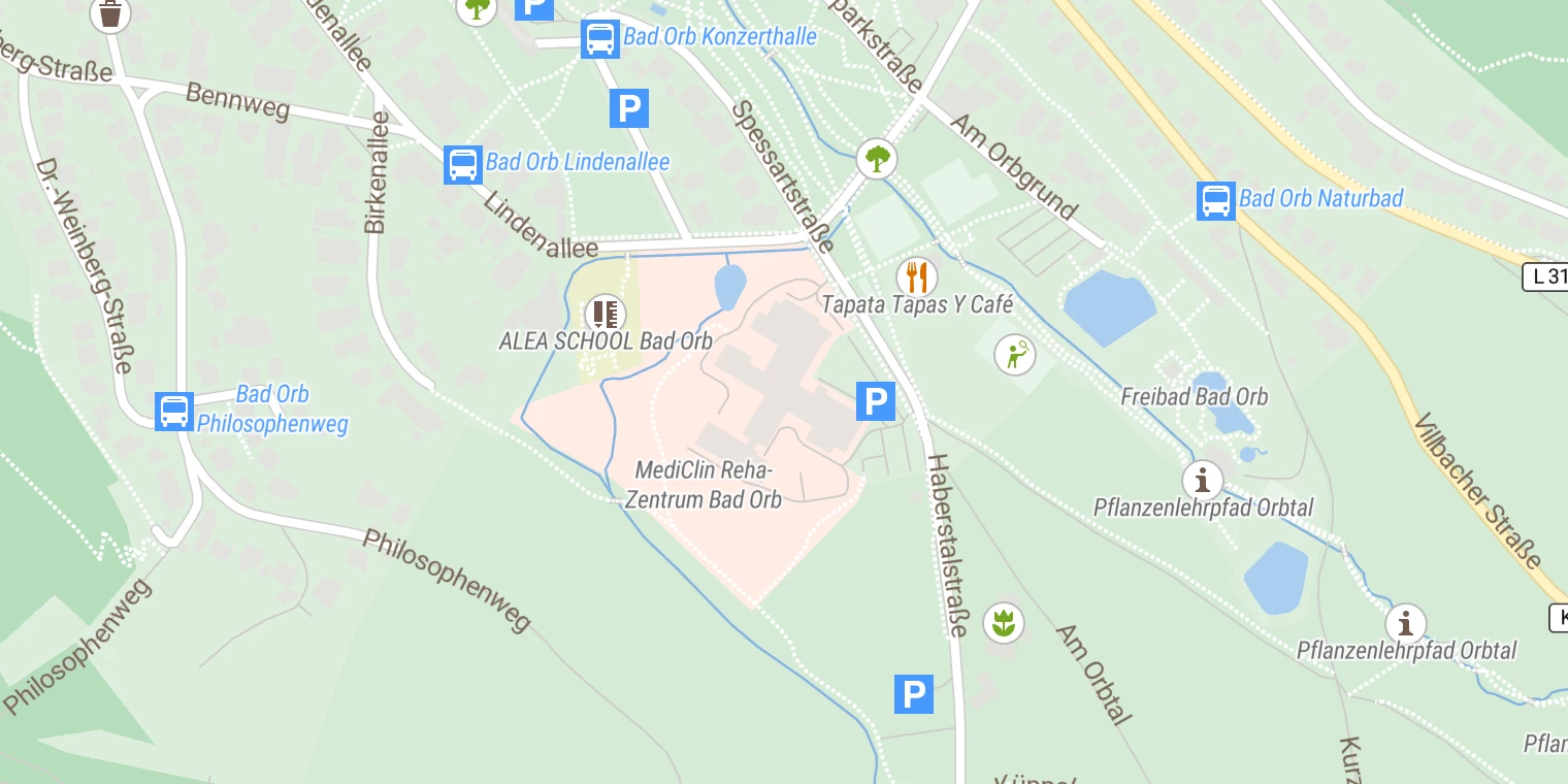 Kartenansicht MediClin Klinik Bad Orb