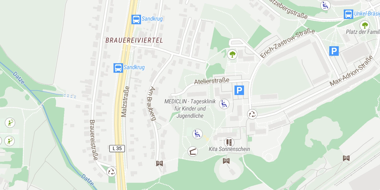 Kartenansicht MediClin Müritz-Klinikum (Neubrandenburg)