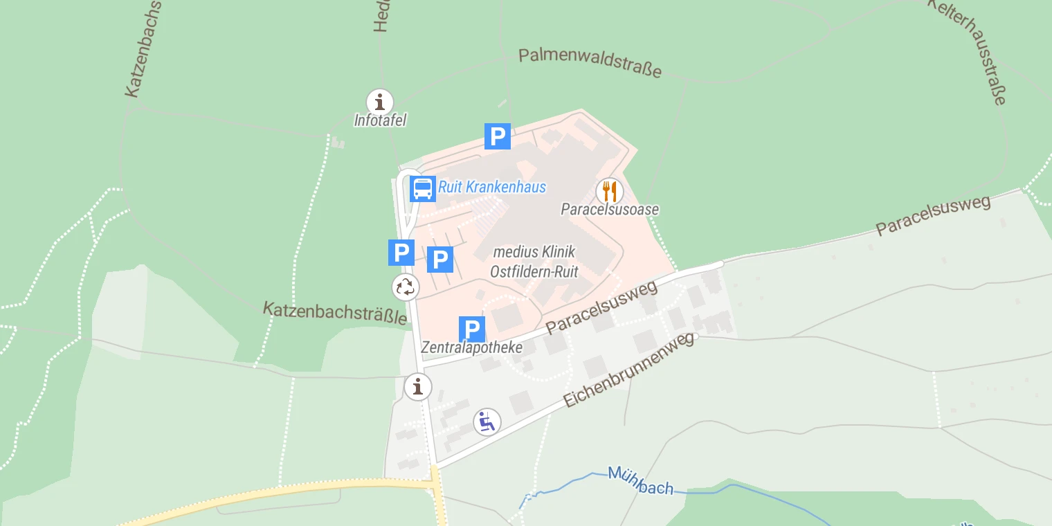 Kartenansicht Medius Klinik Ostfildern-Ruit