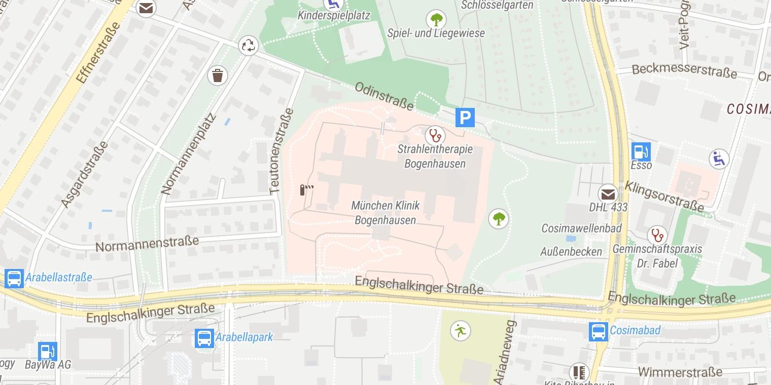 Kartenansicht München Klinik Bogenhausen