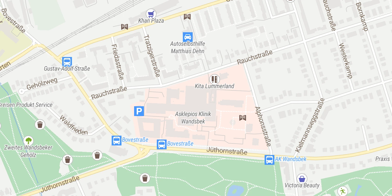 Kartenansicht Neonatologische Station am AK Wandsbek
