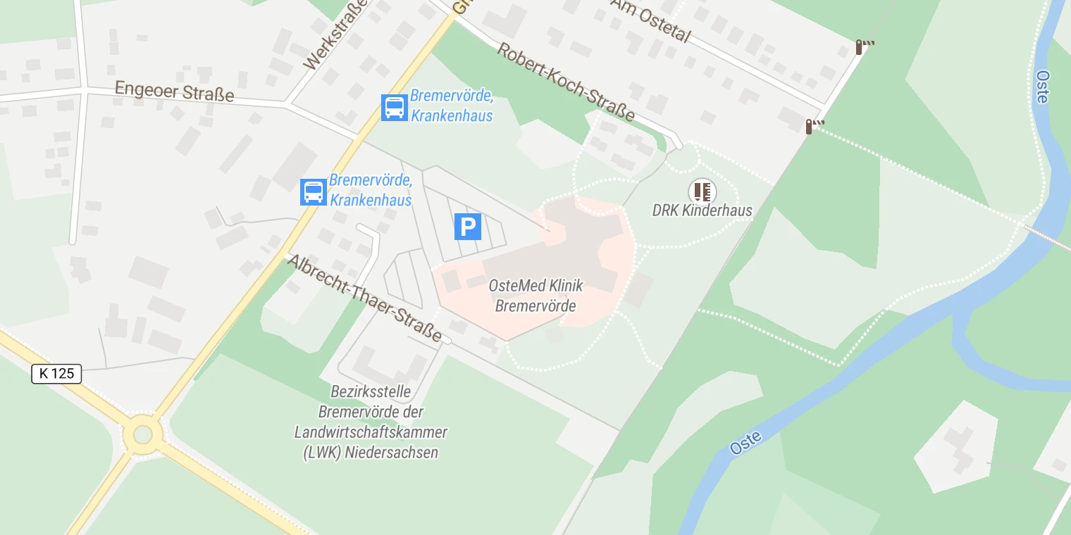Kartenansicht OsteMed Klinik Bremervörde