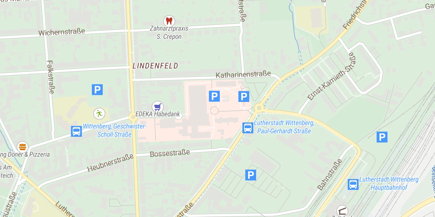 Kartenansicht Paul Gerhardt Diakonie Krankenhaus