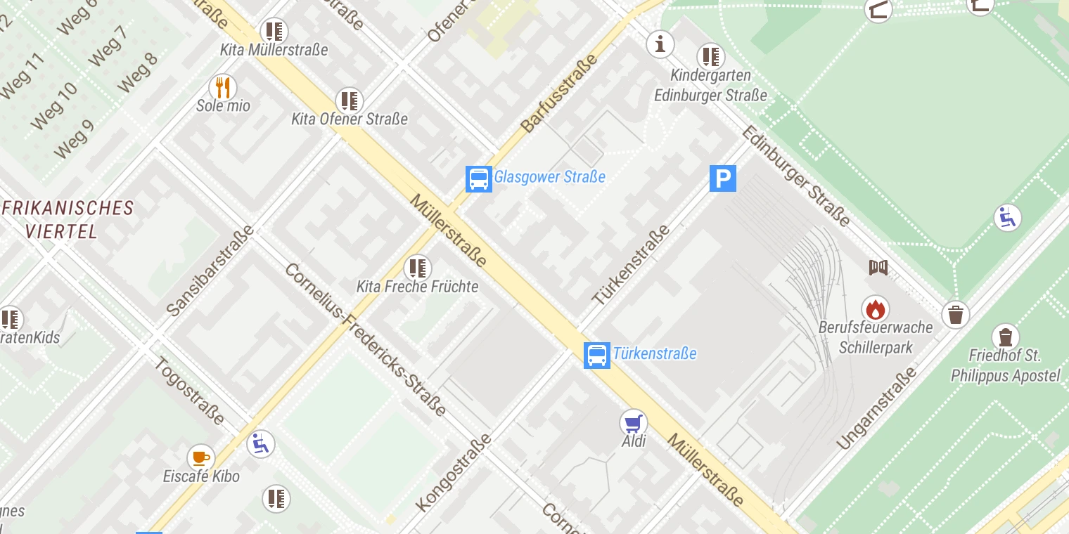Kartenansicht Psychiatrische Institutsambulanz Wedding (Alexianer St. Hedwig-Krankenhaus)