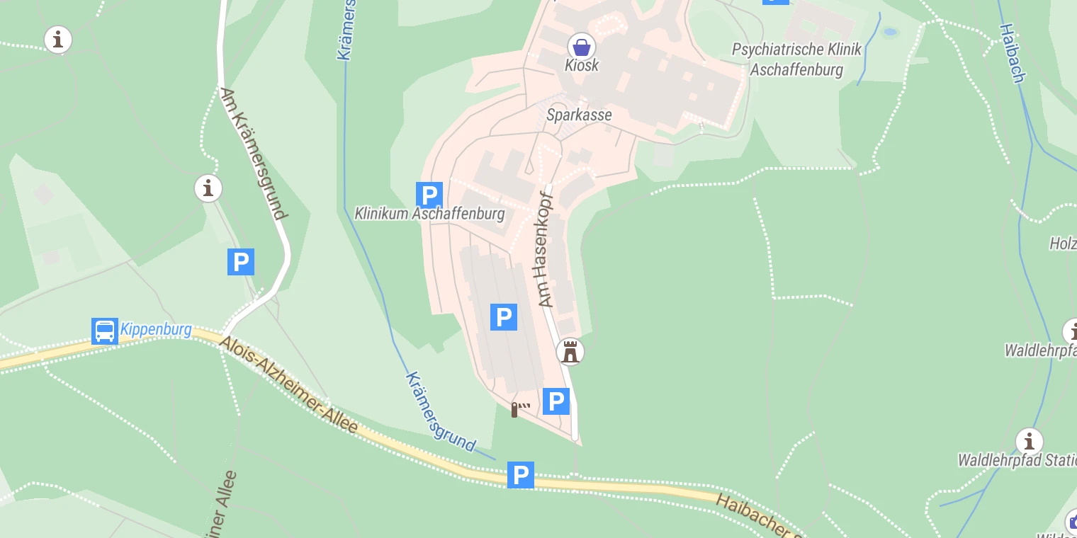 Kartenansicht Psychiatrische Klinik Aschaffenburg