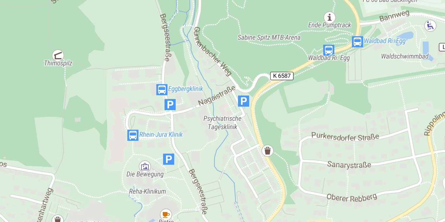 Kartenansicht Psychiatrische Tagesklinik Bad Säckingen