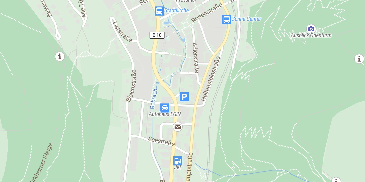 Kartenansicht Psychiatrische Tagesklinik Geislingen