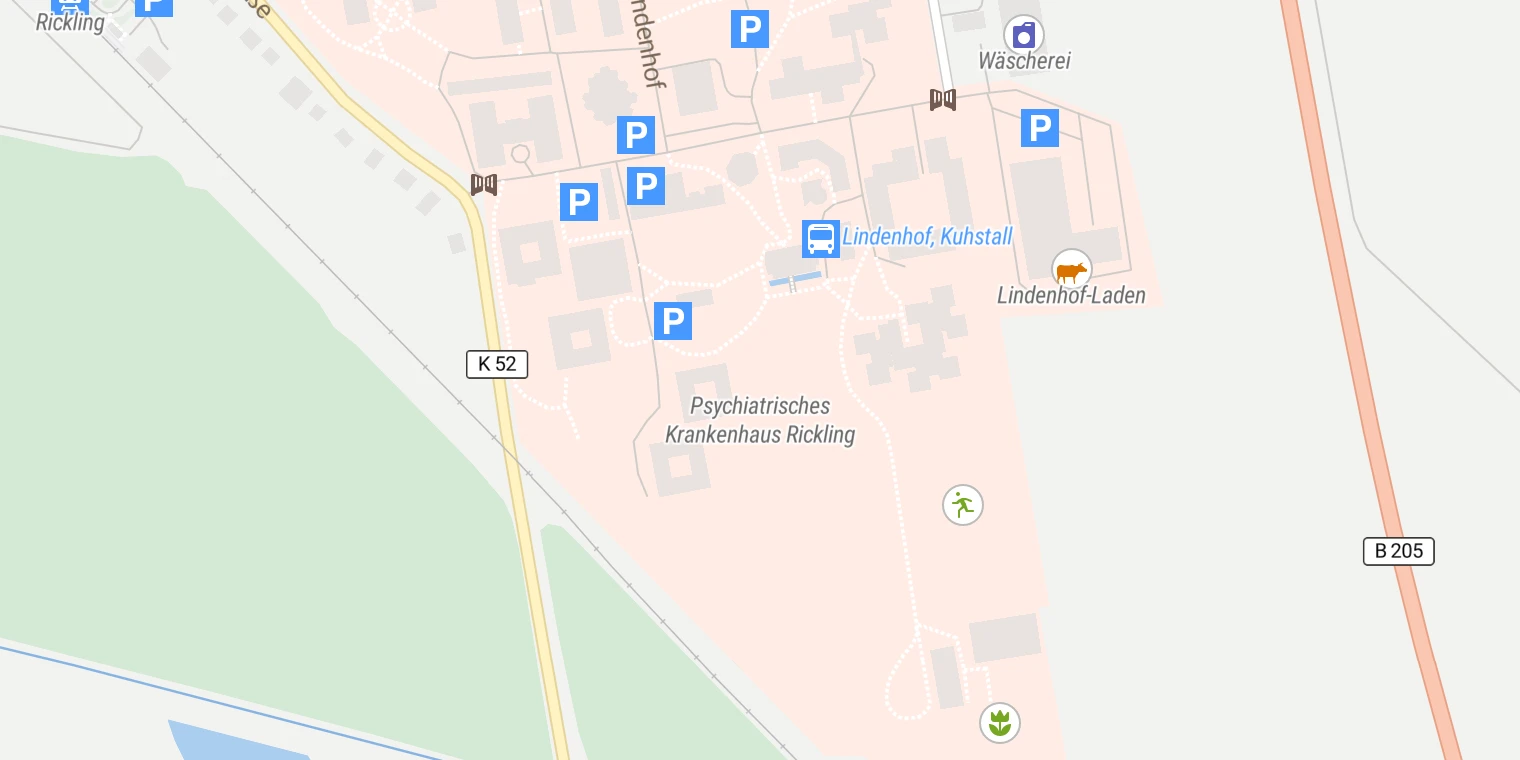 Kartenansicht Psychiatrisches Krankenhaus Rickling