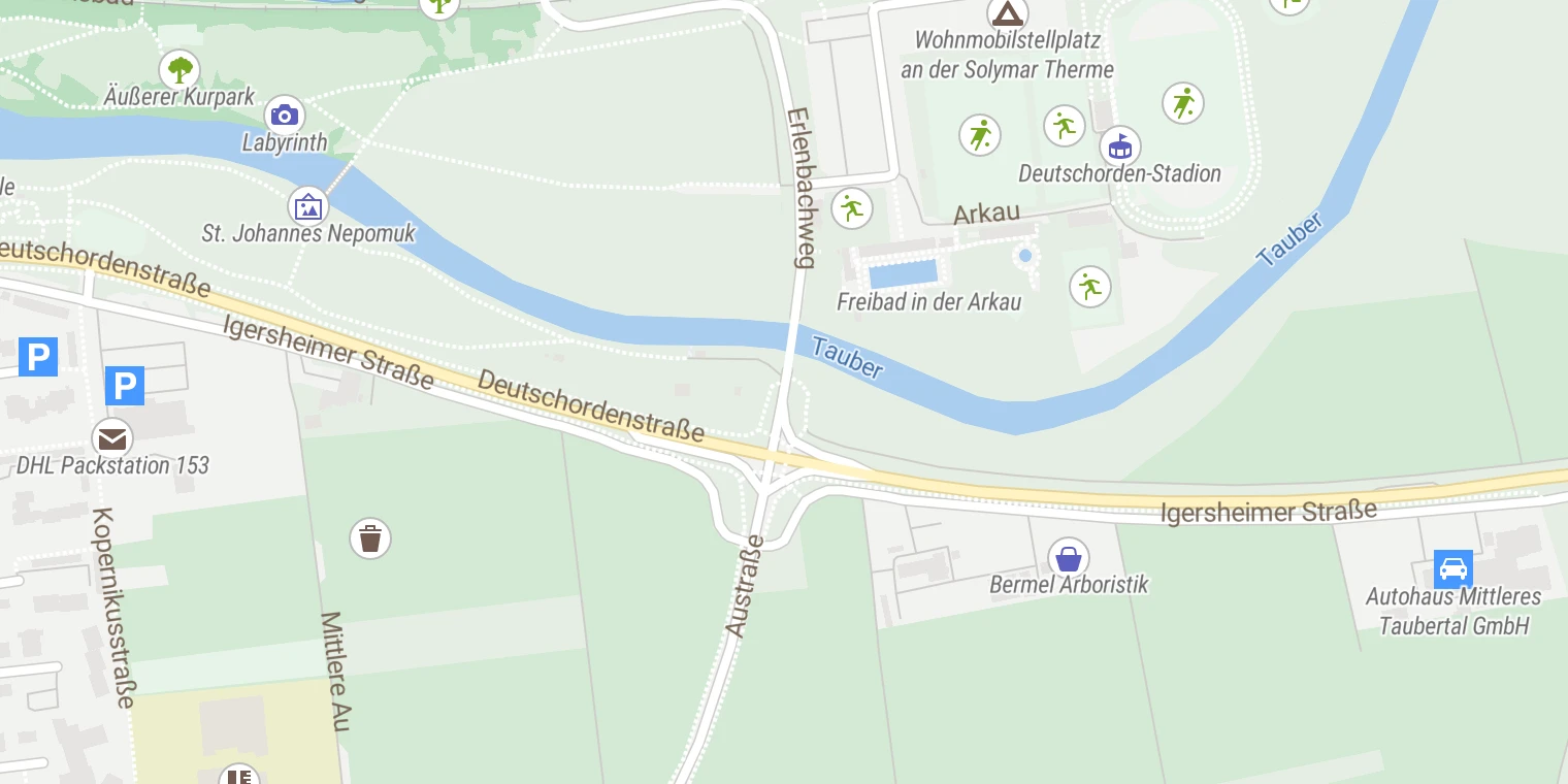 Kartenansicht Psychotherapeutisches Zentrum Kitzberg-Klinik