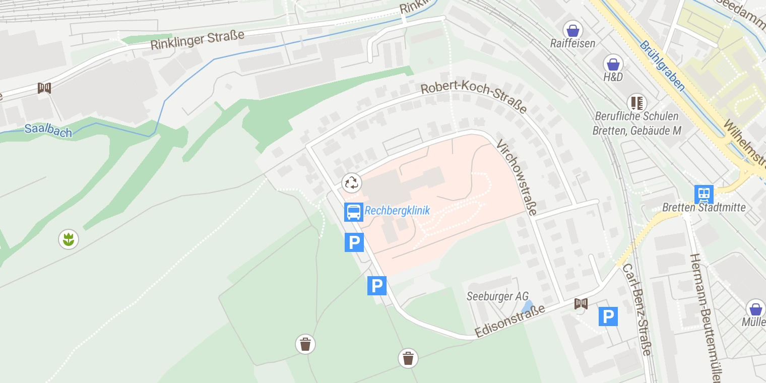 Kartenansicht Rechbergklinik Bretten