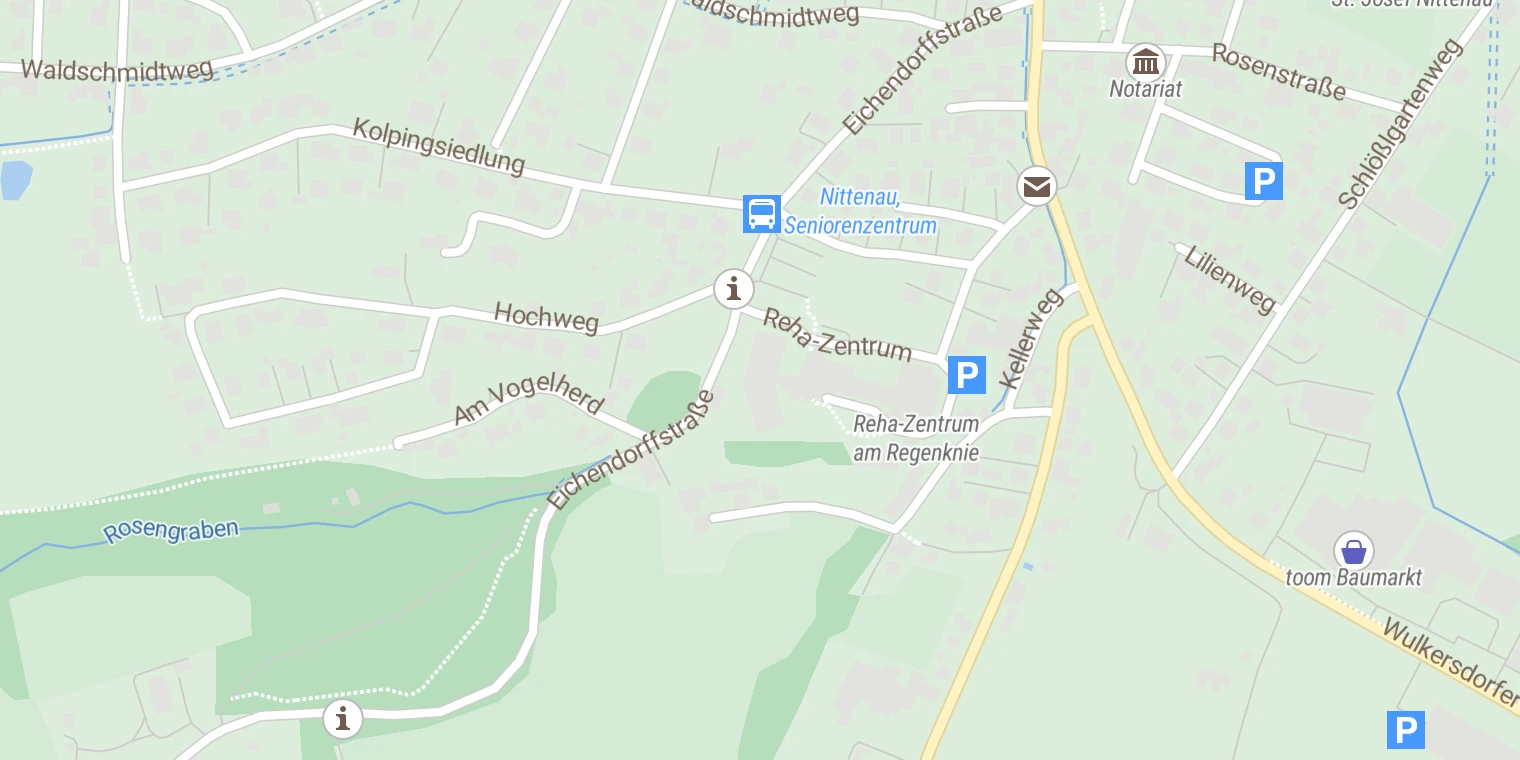 Kartenansicht Reha-Zentrum Nittenau