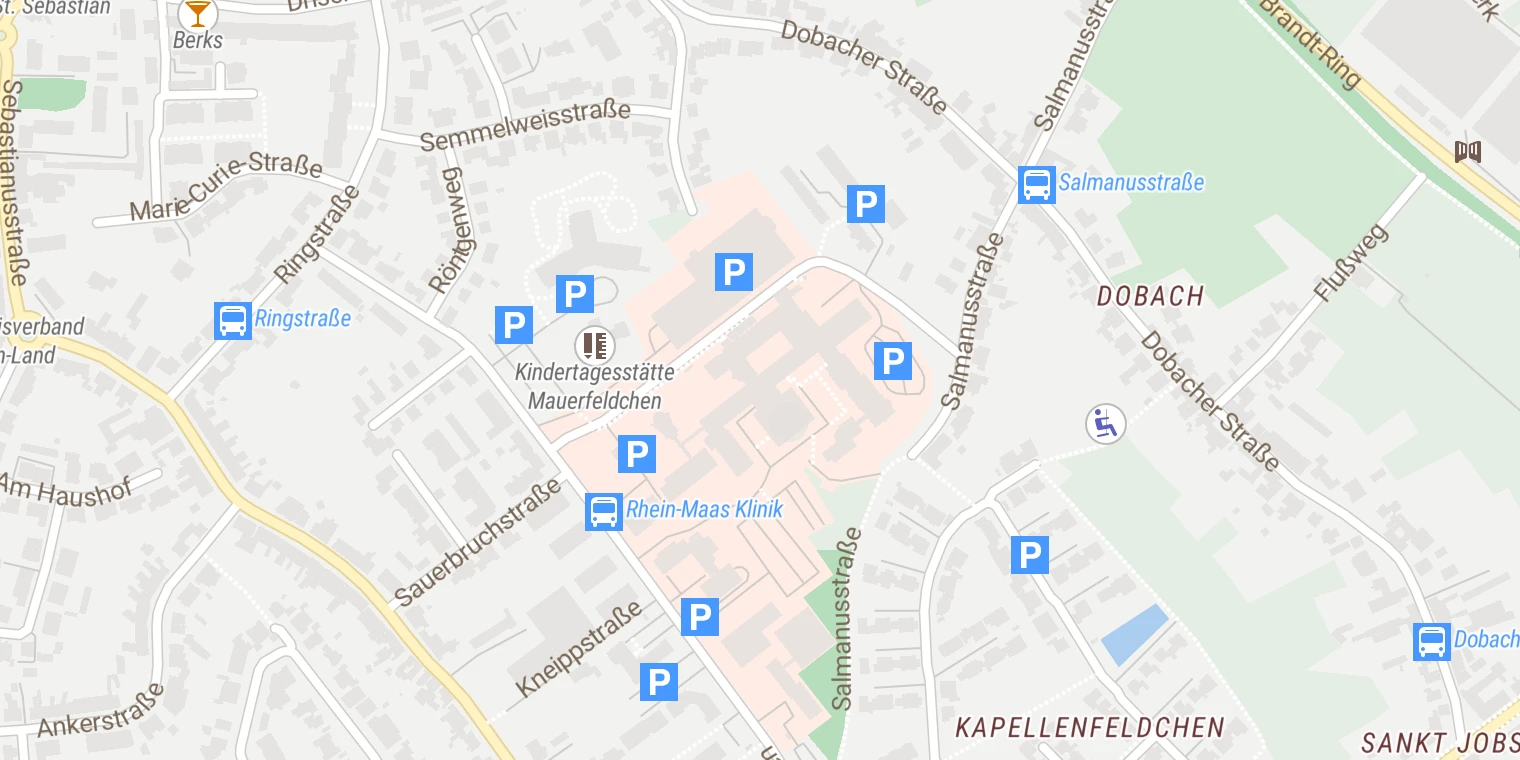 Kartenansicht Rhein-Maas Klinikum