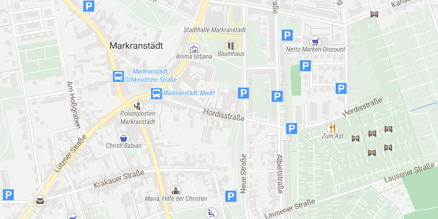 Kartenansicht Sächsisches Krankenhaus Altscherbitz Tagesklink Standort Markranstädt