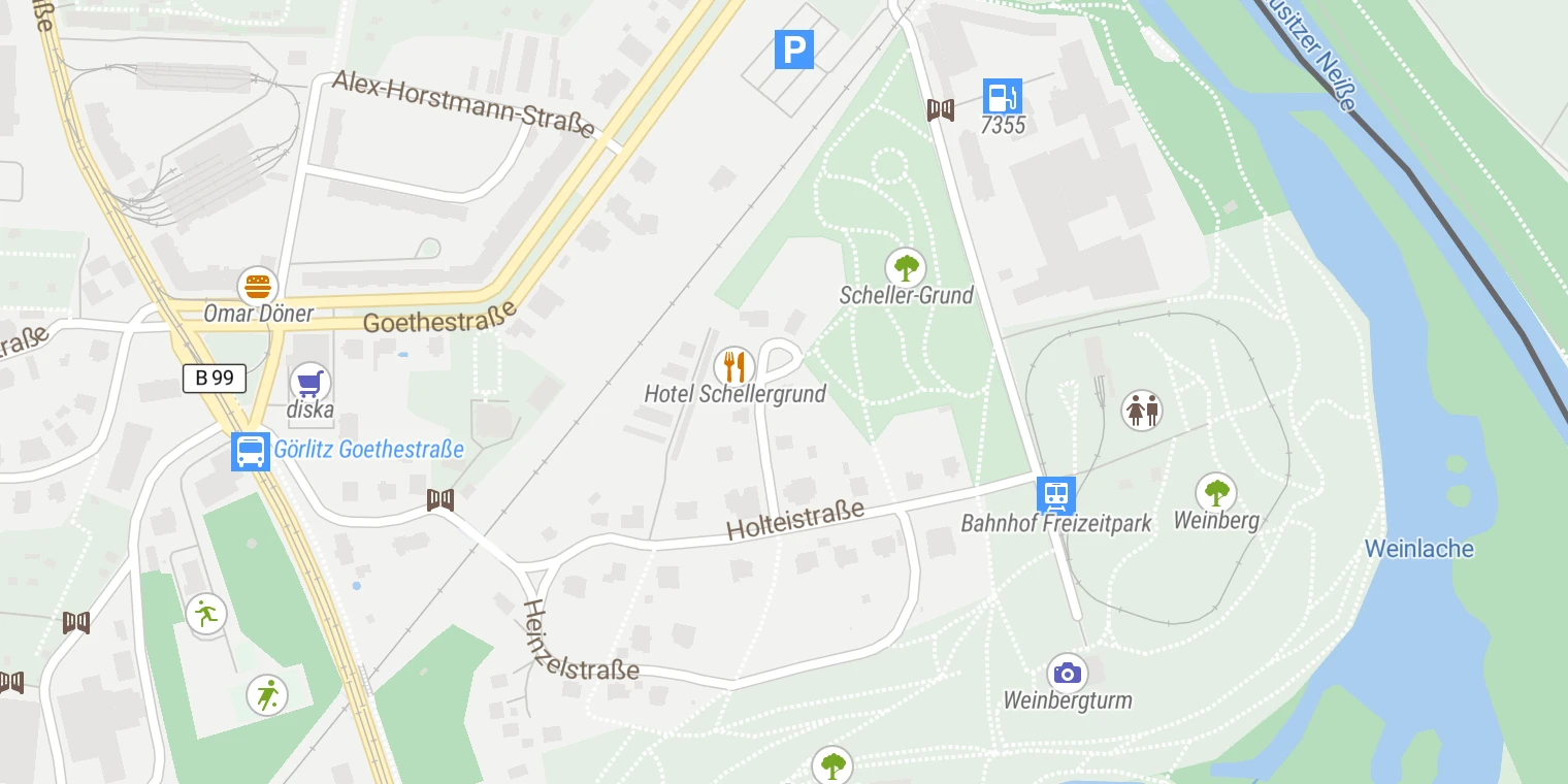Kartenansicht Sächsisches Krankenhaus Großschweidnitz Tagesklinik Görlitz