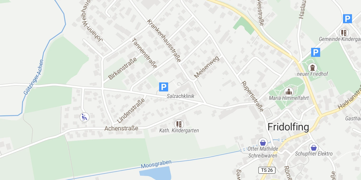 Kartenansicht Salzachklinik Fridolfing